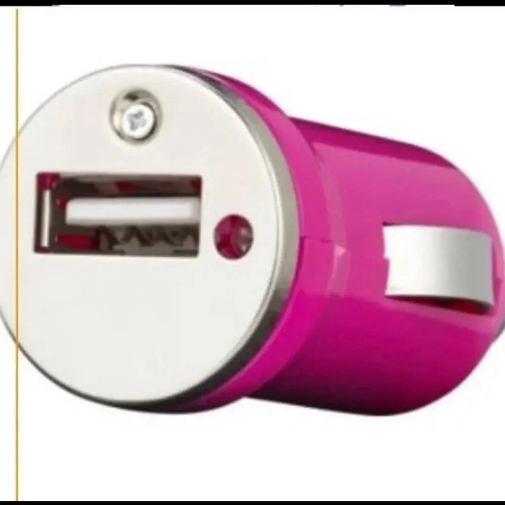 USB car adapter - new in box - pink